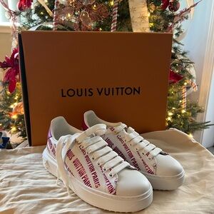 Louis Vuitton White and Pink Women's Sneakers